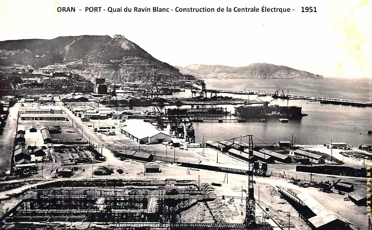 Oran - Quai du Ravin Blanc - Construction Centrale Electrique - 1951.jpg